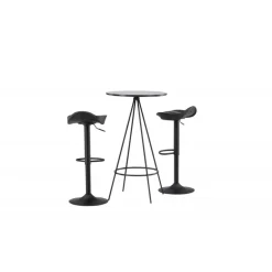 Bar sæt Bistro med stole Adesto - Sort