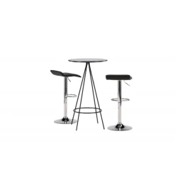 Bar sæt Bistro med stole Jonna - Sort