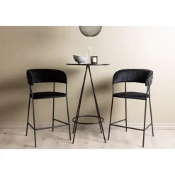 Bar sæt Bistro med stole Lui - Sort