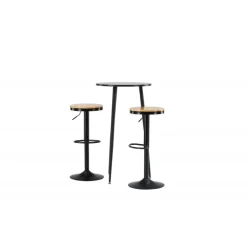 Bar sæt Plaza med stole Conway - Sort