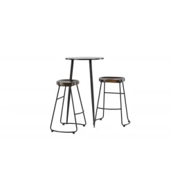 Bar sæt Plaza med stole Ozark - Sort