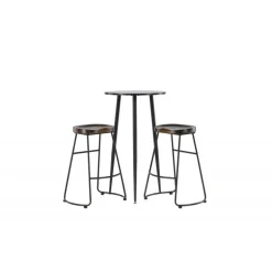 Bar sæt Plaza med stole Ozark - Sort
