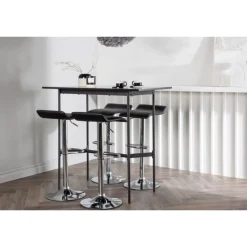 Bar sæt Rax med Spisebordsstole Jonna - Sort