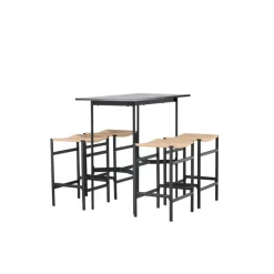 Bar sæt Rax med Spisebordsstole Polly