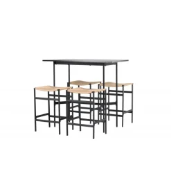 Bar sæt Rax med Spisebordsstole Polly