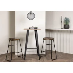 Bar sæt Tempe med Spisebordsstole Ozark - Sort og Valnød