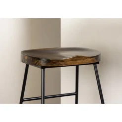 Bar sæt Tempe med Spisebordsstole Ozark - Sort og Valnød