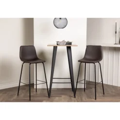 Bar sæt Tempe med Spisebordsstole Alexi - Brun og Valnød