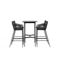 Barsæt Rax med Spisebordsstole Tvist - Sort
