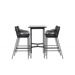 Barsæt Rax med Spisebordsstole Tvist - Sort
