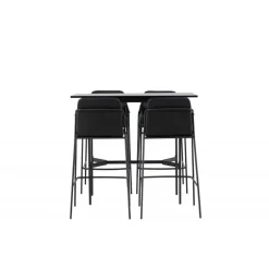 Barsæt Rax med Spisebordsstole Tvist - Sort