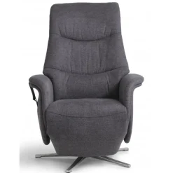 Bellahøj lænestol med indbygget skammel og løftefunktion - Antracit Stof