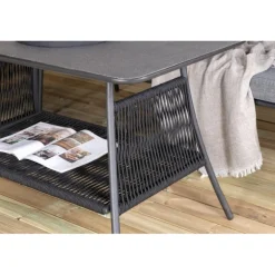 Berlin Have Hjørnesofa loungesæt med sofabord - Sort