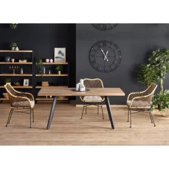 BERLIN Spisebord med indbygget butterfly 140cm kan udvides til 180cm - Honning Valnød