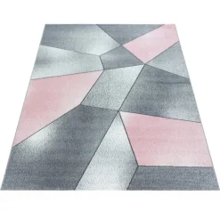 Beta Kortluvet tæppe Geometrisk - Pink