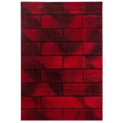 Beta Kortluvet Tæppeløber Geometrisk - Rød