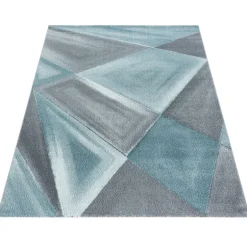 Beta Kortluvet Tæppeløber Geometrisk - Blå