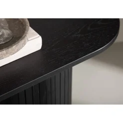 Bianca konsolbord oval - sort 130 x 40