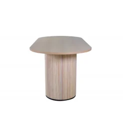 Bianca Ovalt spisebord - Sort og Natur