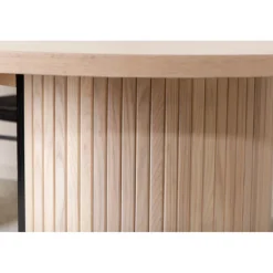 Bianca Ovalt spisebord - Sort og Natur