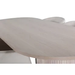 Bianca Ovalt spisebordssæt - Beige og Sort