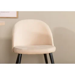 Bianca Ovalt spisebordssæt - Beige og Sort