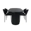 Bianca Ovalt spisebordssæt - Sort