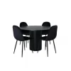 Bianca Rund Spisebordssæt - Sort