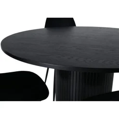 Bianca Rund Spisebordssæt - Sort