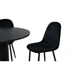 Bianca Rund Spisebordssæt - Sort