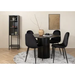 Bianca Rund Spisebordssæt - Sort