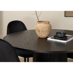 Bianca Rund Spisebordssæt - Sort