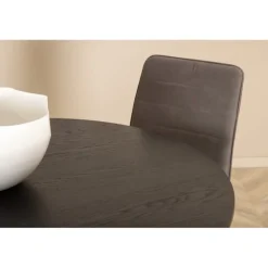 Bianca Rund Spisebordsæt - Sort og Grå