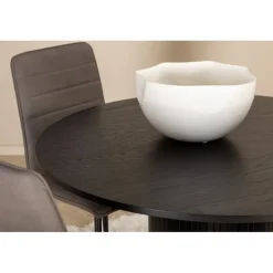 Bianca Rund Spisebordsæt - Sort og Grå