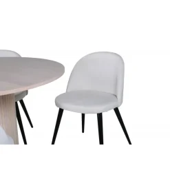 Bianca Rundt Spisebordssæt - Beige og Sort