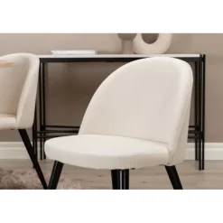 Bianca Rundt Spisebordssæt - Beige og Sort