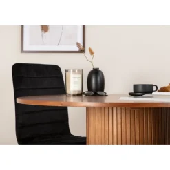 Bianca Rundt Spisebordssæt - Sort og Natur