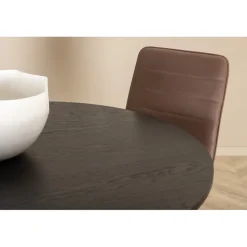 Bianca Rundt Spisebordssæt - Sort og Brun