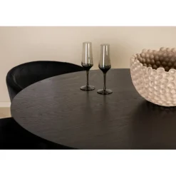 Bianca Rundt Spisebordssæt - Sort