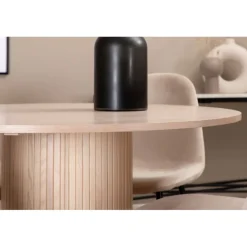 Bianca Rundt Spisebordssæt - Beige og Sort