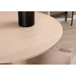 Bianca Rundt Spisebordssæt - Beige og Sort