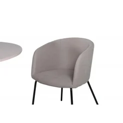 Bianca Rundt Spisebordssæt - Beige og Sort