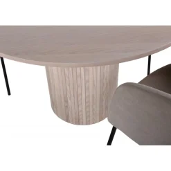 Bianca Rundt Spisebordssæt - Beige og Sort
