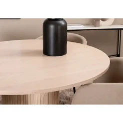 Bianca Rundt Spisebordssæt - Beige og Sort