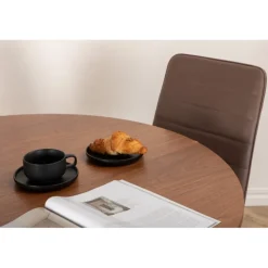 Bianca Rundt Spisebordssæt - Sort og Brun og - Natur