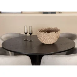 Bianca Rundt Spisebordssæt - Sort og Lysegrå