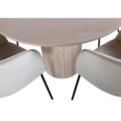 Bianca Rundt Spisebordssæt - Beige og Sort