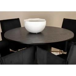 Bianca Rundt Spisebordssæt - Sort og Kobber