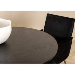 Bianca Rundt Spisebordssæt - Sort og Kobber