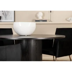 Bianca Rundt Spisebordssæt - Sort og Kobber